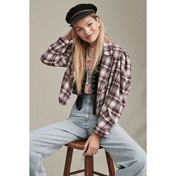 NEW WE THE FREE PEOPLE ALESSANDRA CROPPED BLAZER - Picture 1 of 2